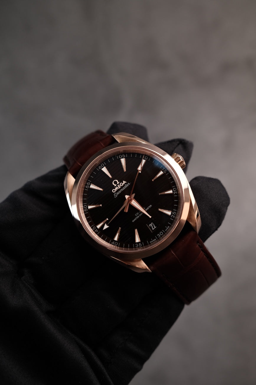 Omega Seamaster Aqua Terra 22053412113001 Box + og. Papiere Rosegold