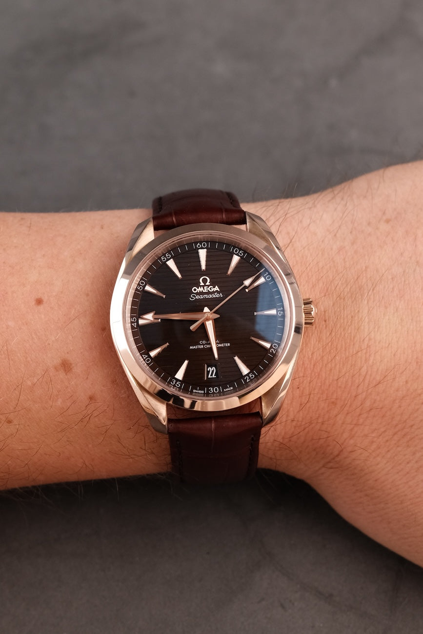 Omega Seamaster Aqua Terra 22053412113001 Box + og. Papiere Rosegold