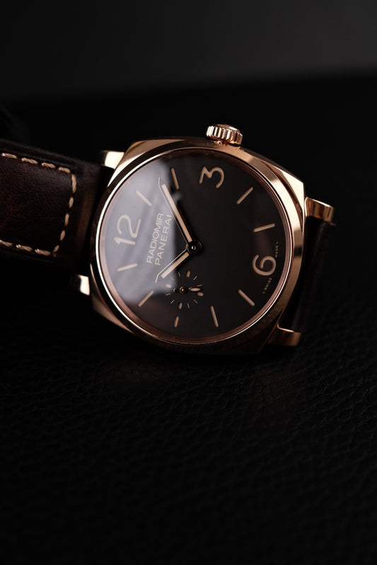 Panerai Radiomir 1940 PAM00513 Box + og. Papiere Oro Rosso 42mm Goldtech Rose German Delivered First Buyer´s Invoice