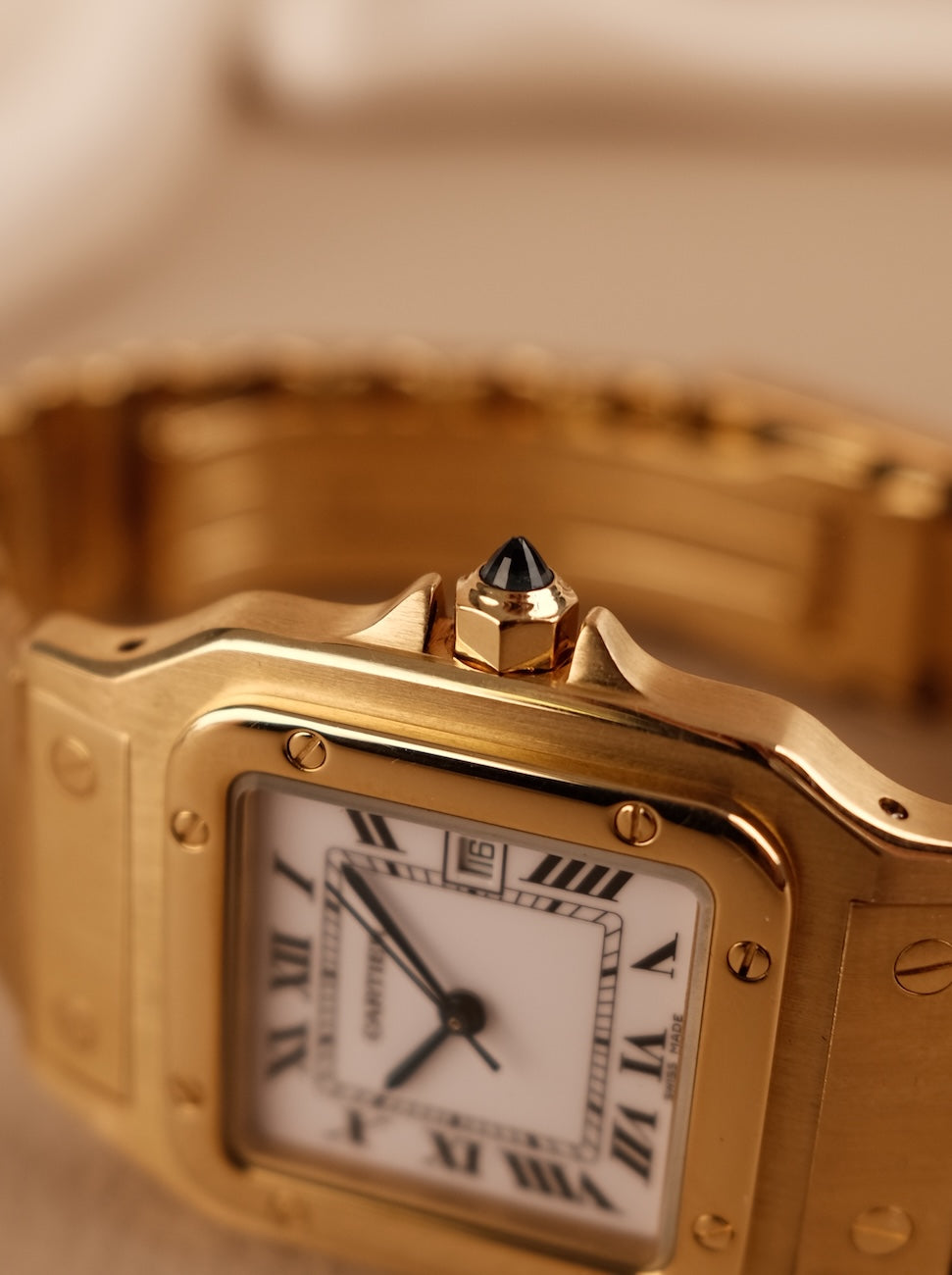 Cartier Santos Carrée 2960 18k Gelbgold TOP ZUSTAND