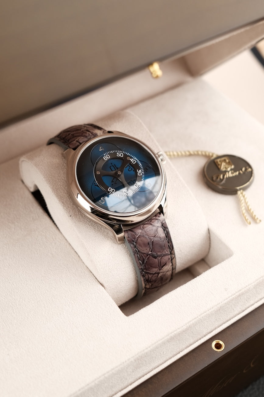 H.Moser & Cie Endeavour "Flying Hours" 18060200 Box + og. Papiere Limited 60 Pieces Blue Dial