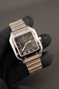 Load image into Gallery viewer, Cartier Santos WSSA0061 Box + og. Papiere Green Dial, First Buyer's Invoice, German Delivered
