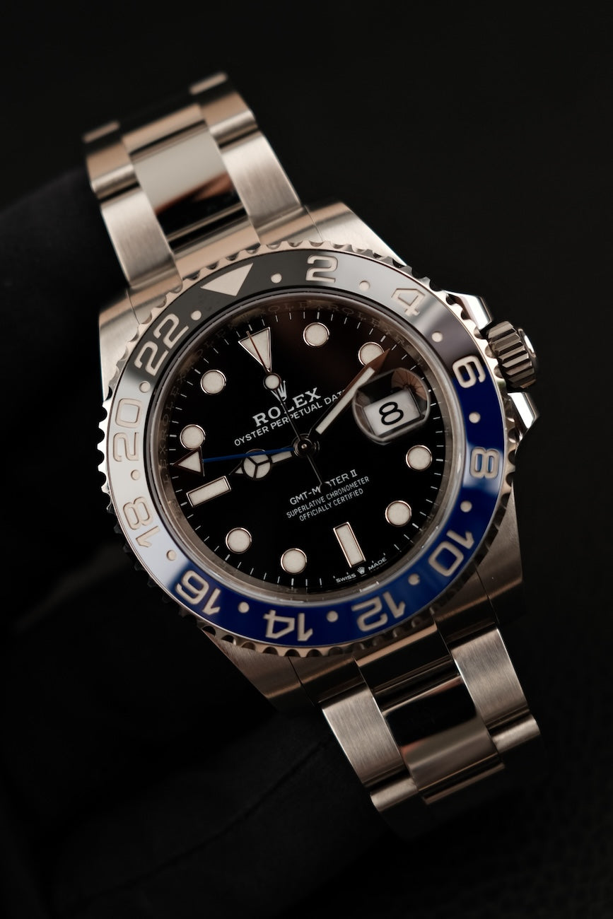 Rolex GMT-Master II "Batman" 126710BLNR Box + og. Papiere LC100, First Buyer's Invoice