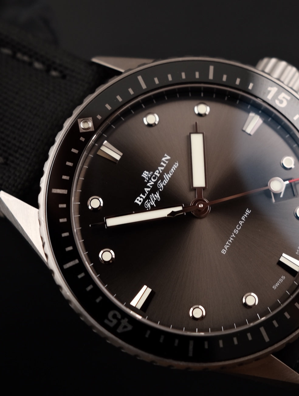 Blancpain Fifty-Fathoms Bathyscaphe 5000-1110-B52A Box + og. Papiere First Buyer's Invoice, German Delivered