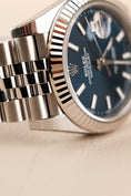 Charger l'image dans la visionneuse de la galerie, Rolex Datejust 41 126334  Box + og. Papiere Blue Stick Dial New Stickered 2024
