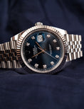 Load image into Gallery viewer, Rolex Datejust 41 126334 Box + og. Papiere Blue Diamond Dial, First Buyer's Invoice, LC100
