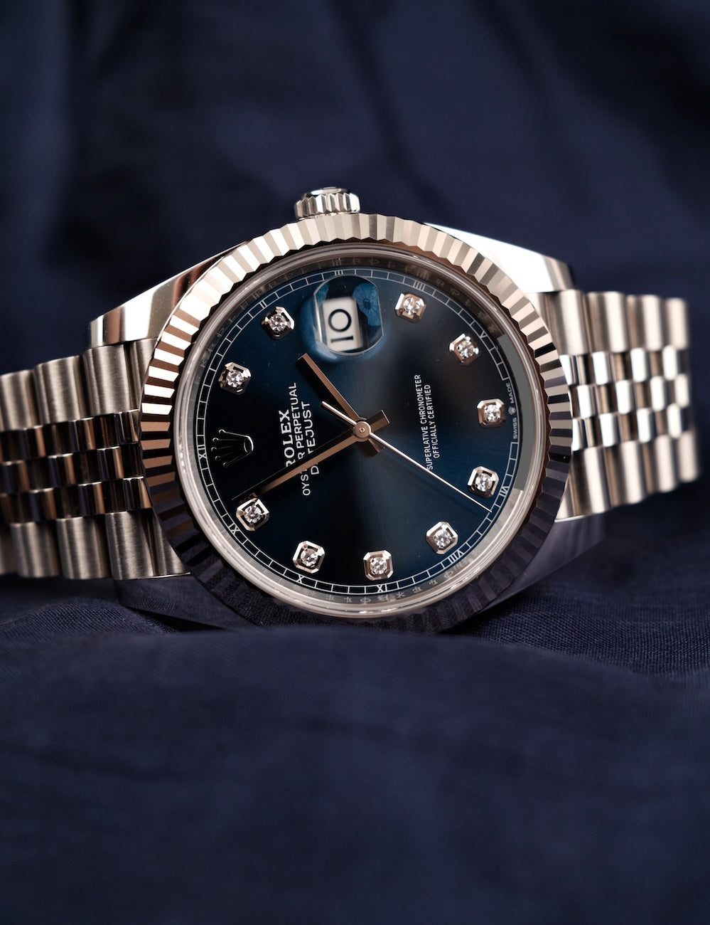 Rolex Datejust 41 126334 Box + og. Papiere Blue Diamond Dial, First Buyer's Invoice, LC100