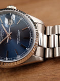 Carica l'immagine nel visualizzatore della galleria, Rolex Day-Date 36 18239 Box + og. Papiere Blue Stick Dial
