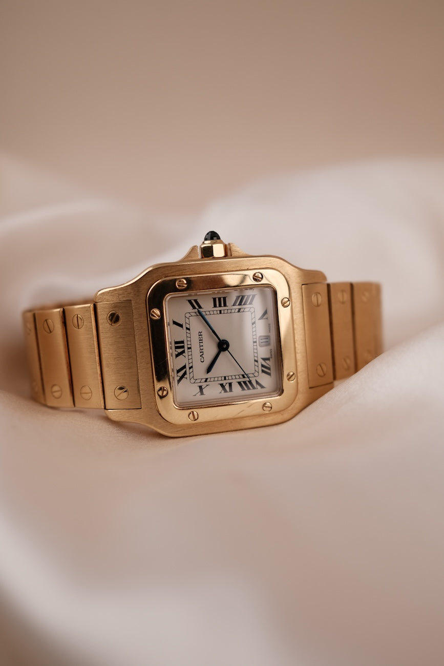 Cartier Santos Galbée 887901 Original Papiere 18k Gold, Open Papers