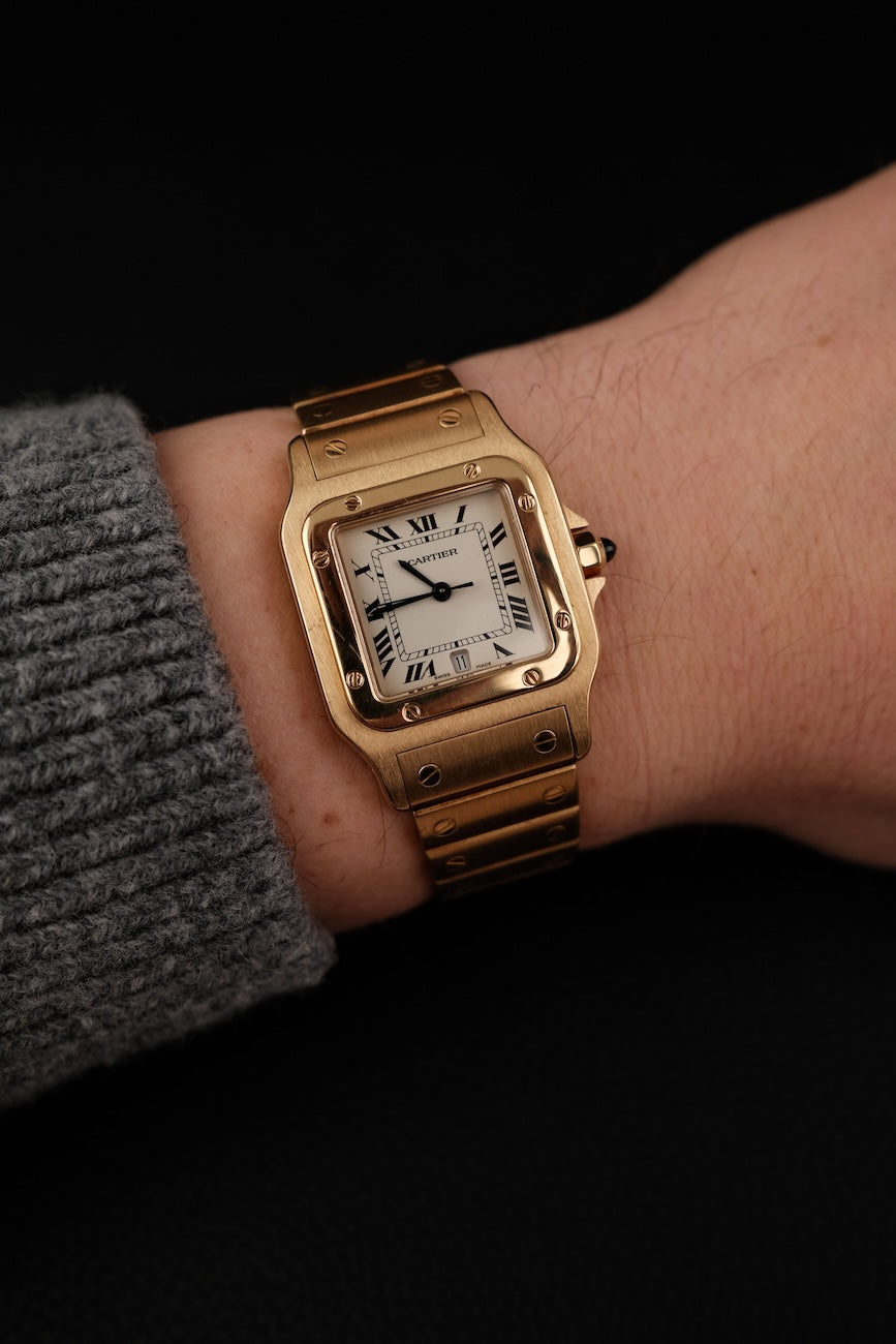 Cartier Santos Galbée 887901 Original Papiere 18k Gold, Open Papers