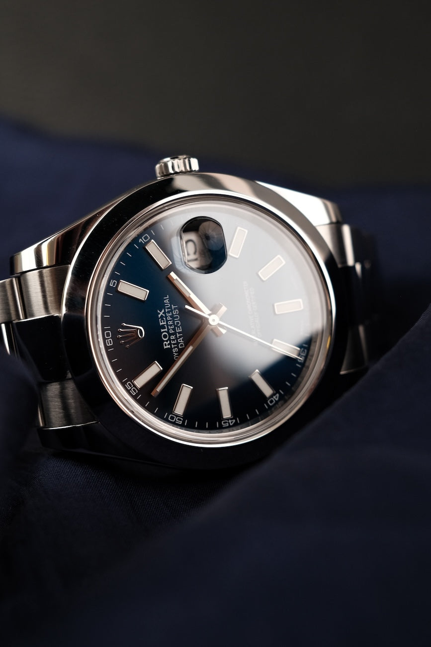 Rolex Datejust II 116300 Box + og. Papiere Blue Stick Dial