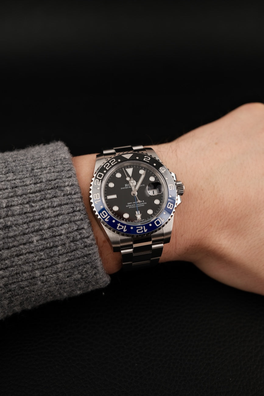 Rolex GMT-Master II "Batman" 116710BLNR Box + og. Papiere LC 100 German Delivered