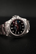 Load image into Gallery viewer, Rolex Explorer II 16570 Box + og. Papiere V Series Rolex Service 2021 NEW Card Rehaut Mint Condition
