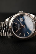 Bild in Galerie-Betrachter laden, Rolex Datejust 41 126334 Box + og. Papiere Blue Stick Dial, Rolex Service 2024
