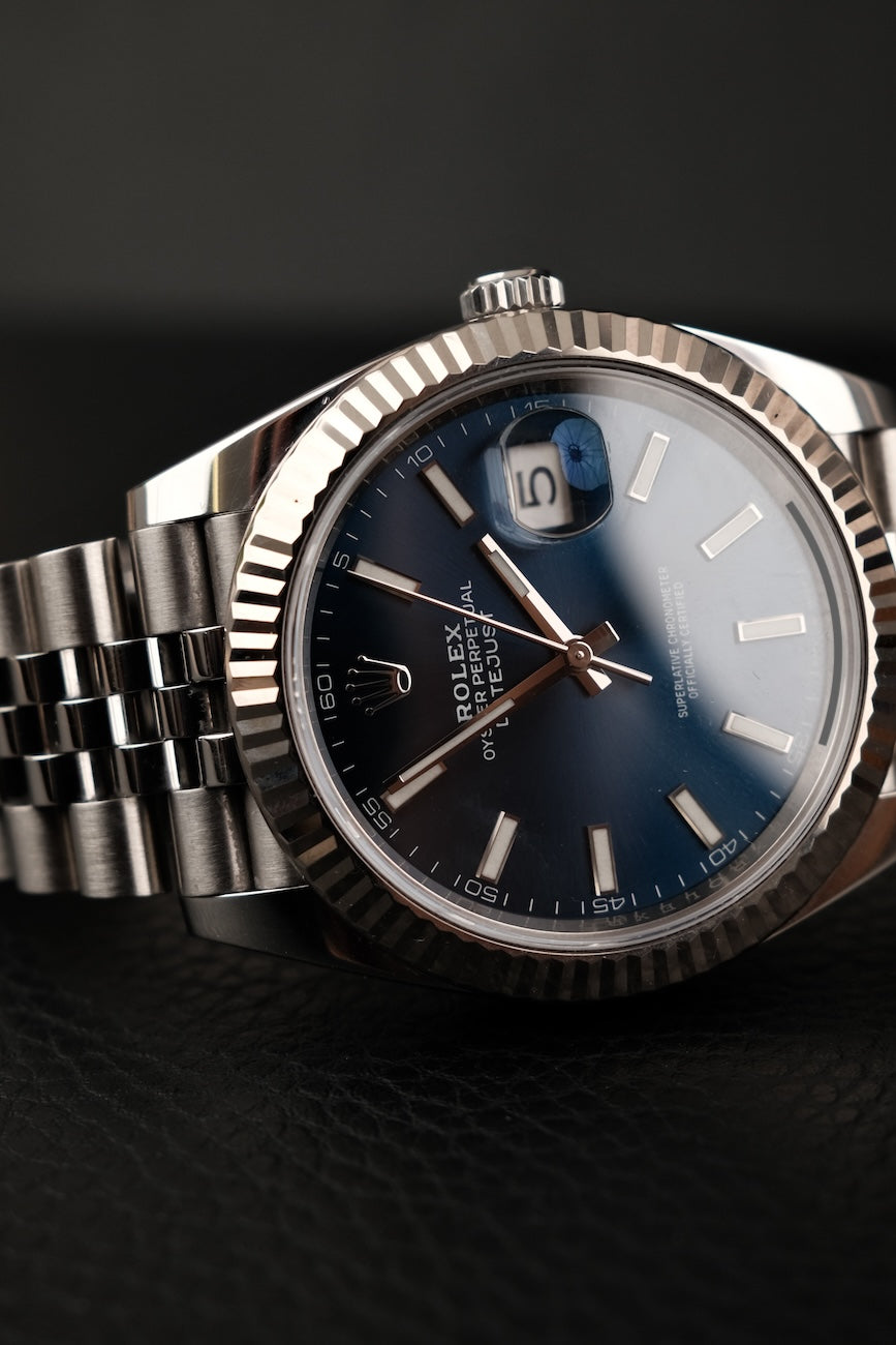 Rolex Datejust 41 126334 Box + og. Papiere Blue Stick Dial, Rolex Service 2024