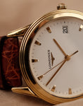 Charger l'image dans la visionneuse de la galerie, Longines Flagship L469561222 Box + og. Papiere 18K Gold
