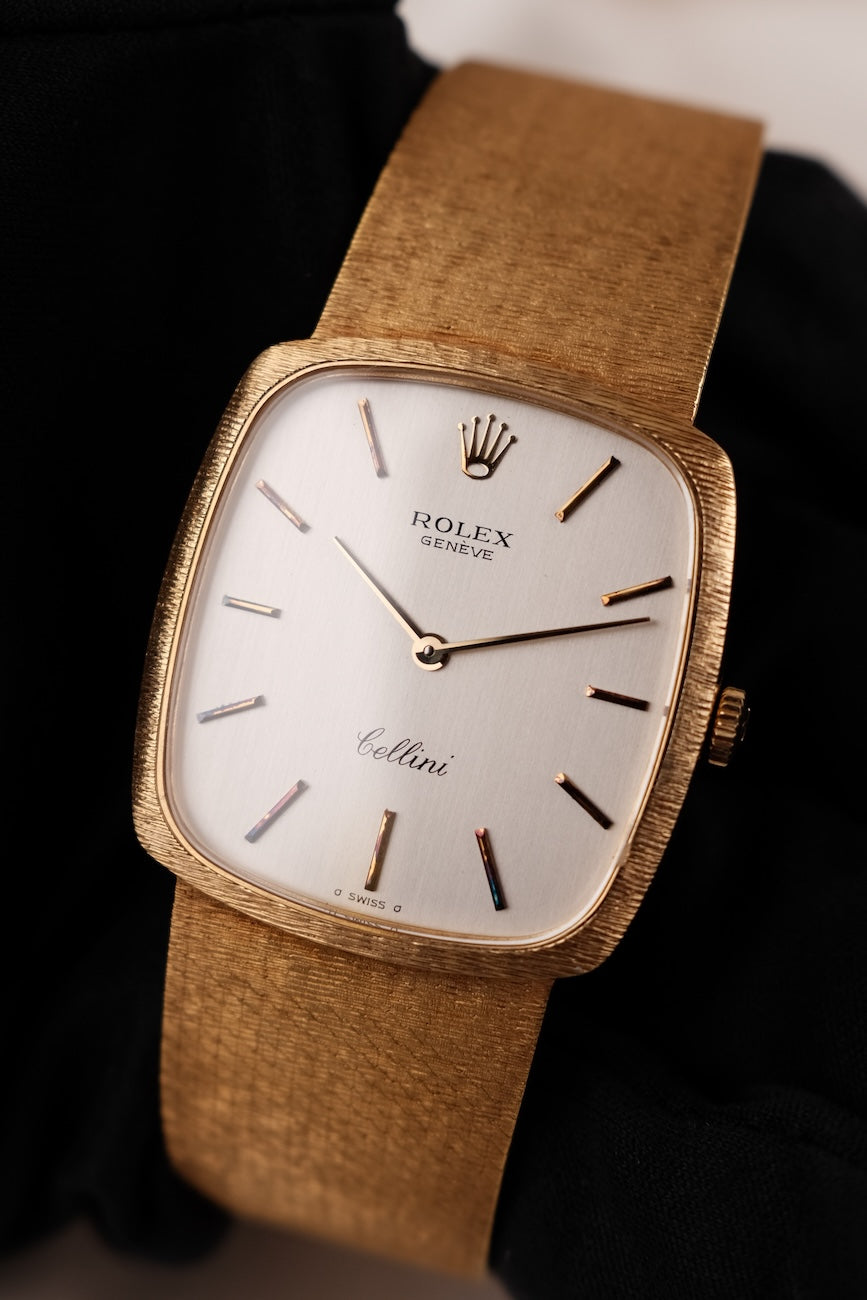 Rolex Cellini 4096 Box + og. Papiere Rare, Crazy Condition, Open Papers, Uncut Bracelet, 18k Gold