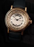 Charger l'image dans la visionneuse de la galerie, Breguet Marine Horae Mundi 3700 Box + og. Papiere Rare, 38mm, 18k Yellow Gold, Serviced
