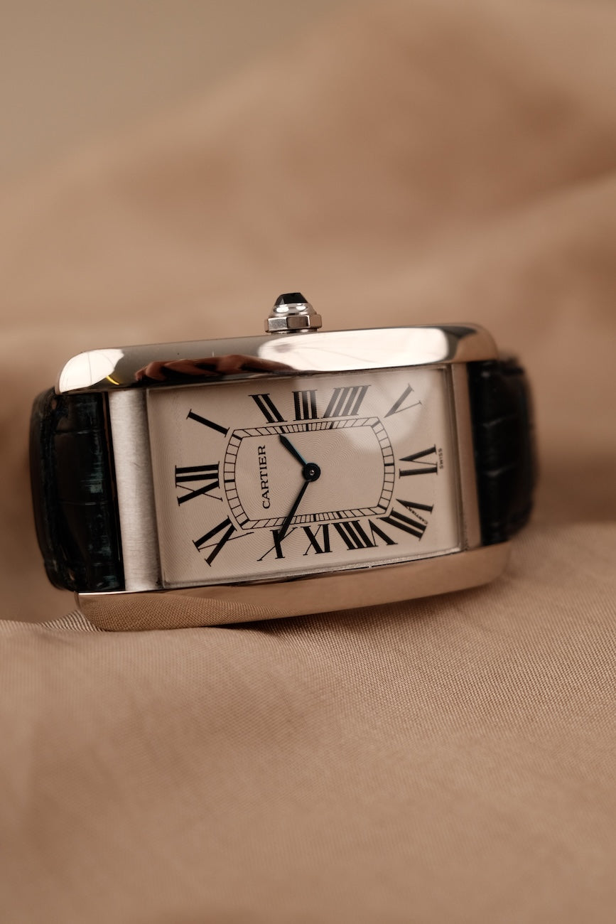 Cartier Tank Américaine XL 1736 18k White Gold