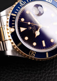 Carica l'immagine nel visualizzatore della galleria, Rolex Submariner Date 16613 Box + og. Papiere S/G, Rare Purple Dial, Rolex Service 2017
