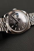 Cargar la imagen en la vista de la galería, Rolex Datejust 41 126334 Box + og. Papiere Grey Rhodium, LC100
