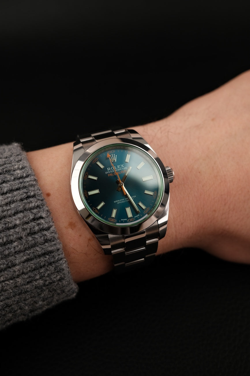 Rolex Milgauss  116400GV Box + og. Papiere Blue Dial, LC100, First Buyer's Invoice