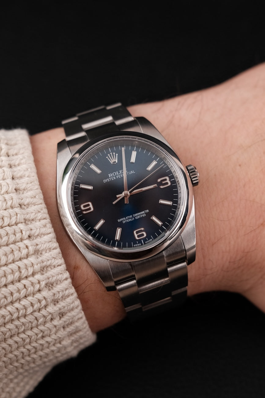 Rolex Oyster Perpetual 36 116000 Box + og. Papiere Blue Dial