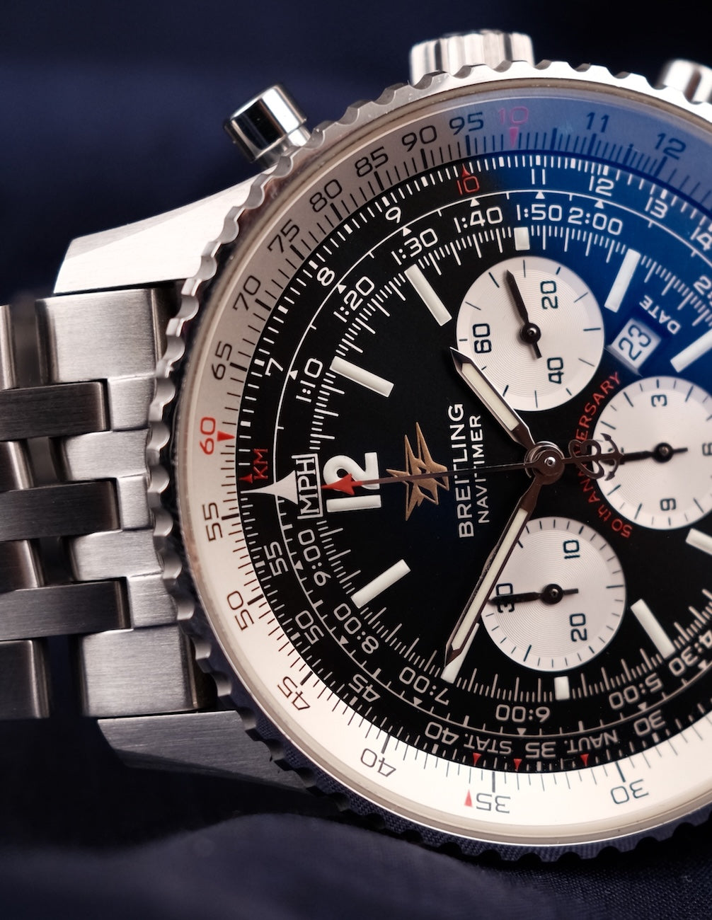 Breitling Navitimer A41322 Box + og. Papiere 50th Anniversary Edition, Black Dial