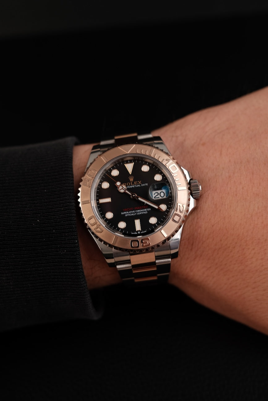 Rolex Yacht-Master 40  126621 Box + og. Papiere Two Tone Rose, Black Dial