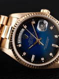 Bild in Galerie-Betrachter laden, Rolex Day-Date 36 18038 Yellow Gold, Blue Vignette Diamond Dial
