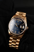 Bild in Galerie-Betrachter laden, Rolex Day Date 36mm 18238 Box + og. Papiere Yellow Gold, Blue Dia Dial
