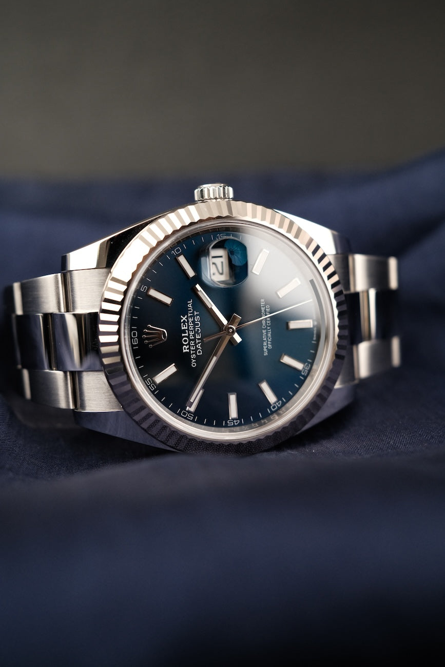 Rolex Datejust 41 126334 Box + og. Papiere Blue Dial, Oyster Bracelet,  LC100