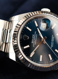 Bild in Galerie-Betrachter laden, Rolex Datejust 41 126334 Box + og. Papiere Blue Dial, Oyster Bracelet,  LC100
