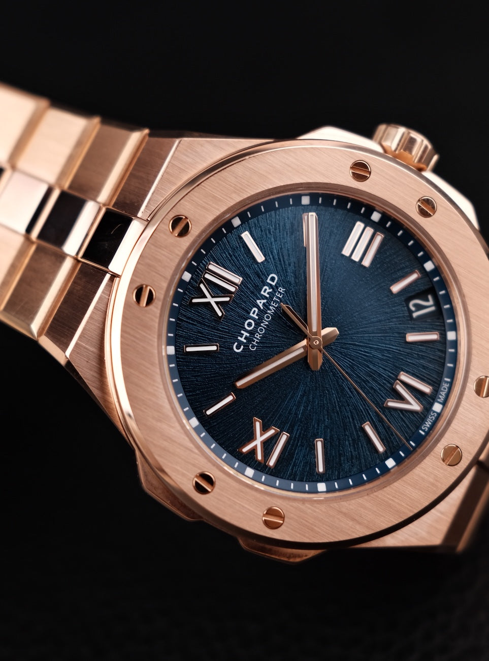 Chopard Alpine Eagle 295363-5001 Box + og. Papiere Large, Roségold, German Delivered