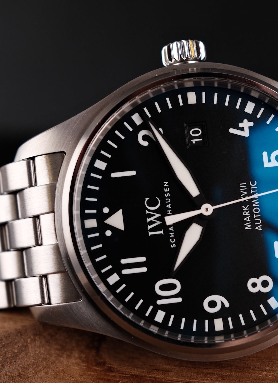 IWC Fliegeruhr Mark IW327011 Box + og. Papiere Pilot Watch Mark XVIII + IWC Leather Strap