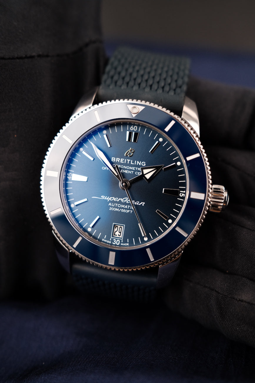 Breitling Superocean Heritage II B20 42 AB2010161C1S1 Box + og. Papiere Blue Fresh Breitling Service