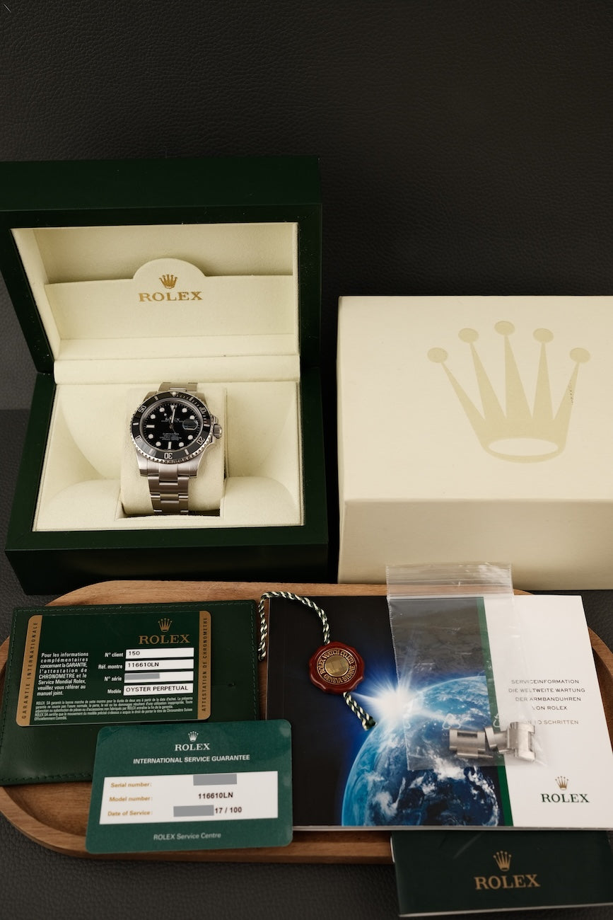 Rolex Submariner Date 116610LN Box + og. Papiere LC EU, Rolex Service 2017