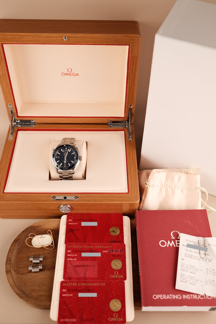 Omega Seamaster Planet Ocean 21530442103001 Box + og. Papiere