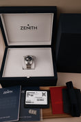 Charger l'image dans la visionneuse de la galerie, Zenith Chronomaster Sport Stahl 0331143600/51M3100 Box + og. Papiere Blue Dial, German Delivered, 41mm
