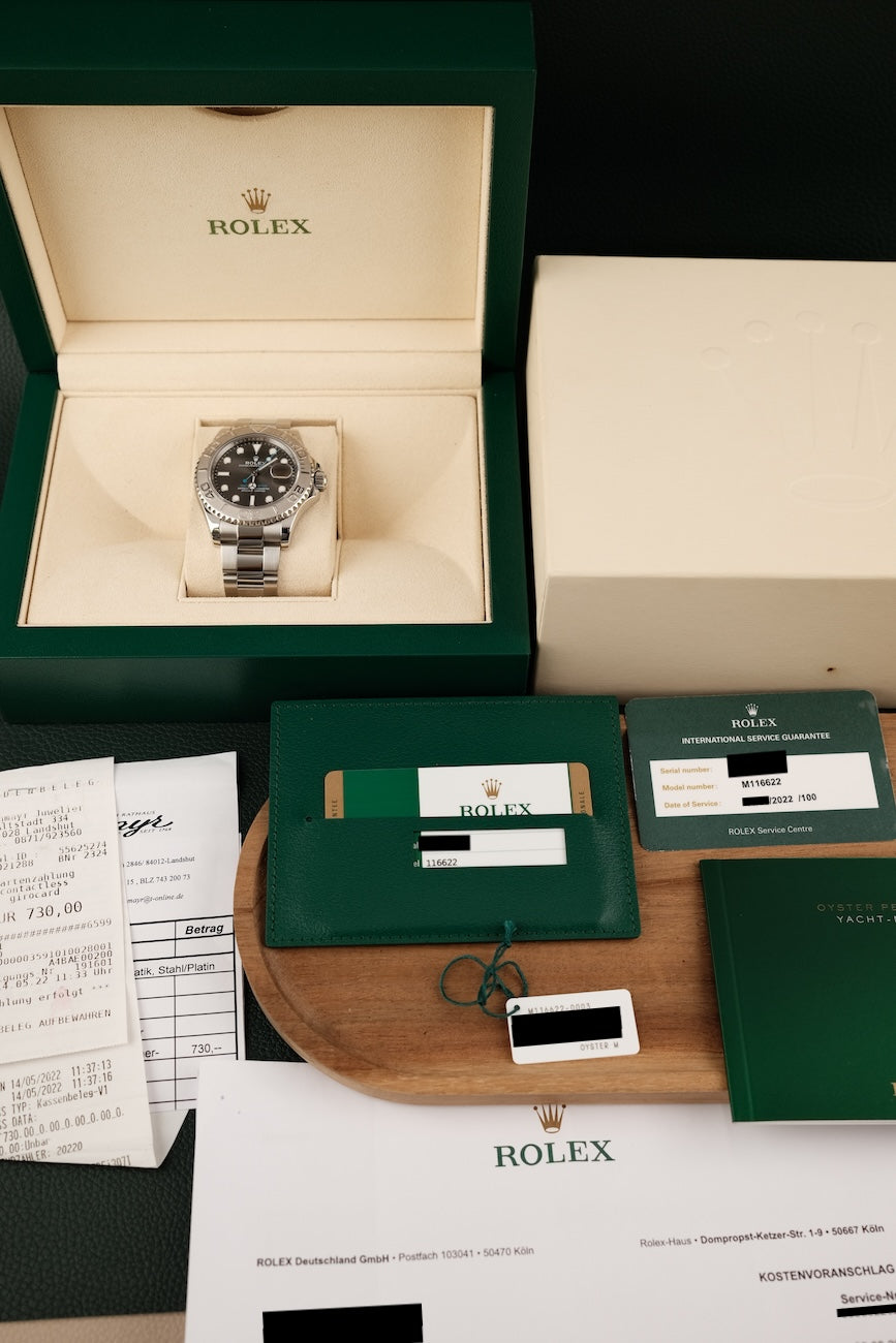 Rolex Yacht-Master 40 116622 Box + og. Papiere Rhodium Grey, Rolex Service 2022