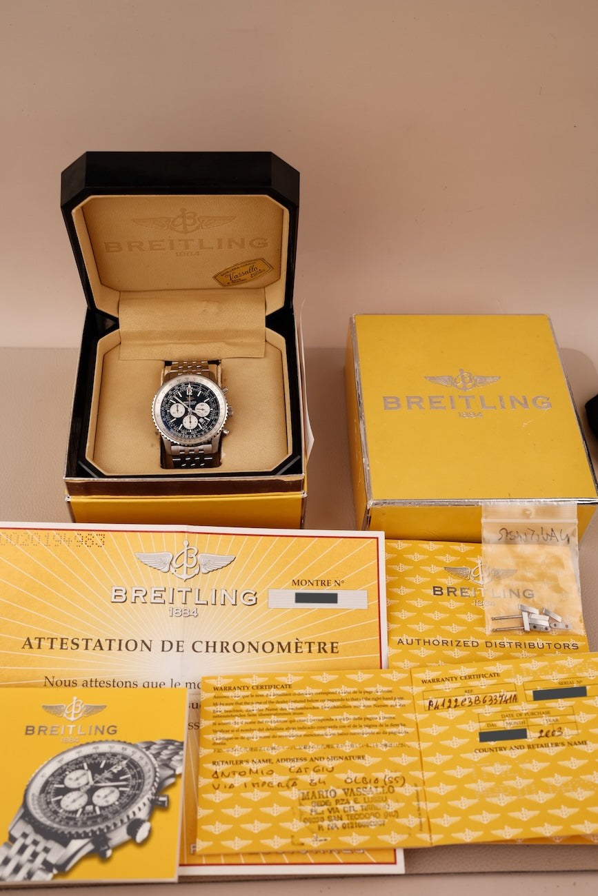 Breitling Navitimer A41322 Box + og. Papiere 50th Anniversary Edition, Black Dial