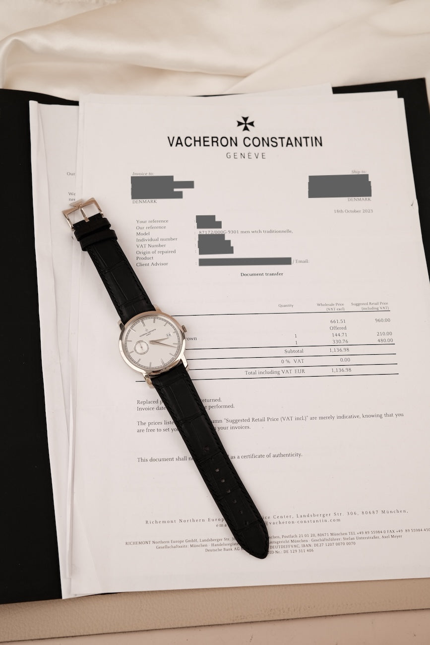 Vacheron Constantin Patrimony 87172 Service Papers/Extrakt White Dial, Service 10/2023