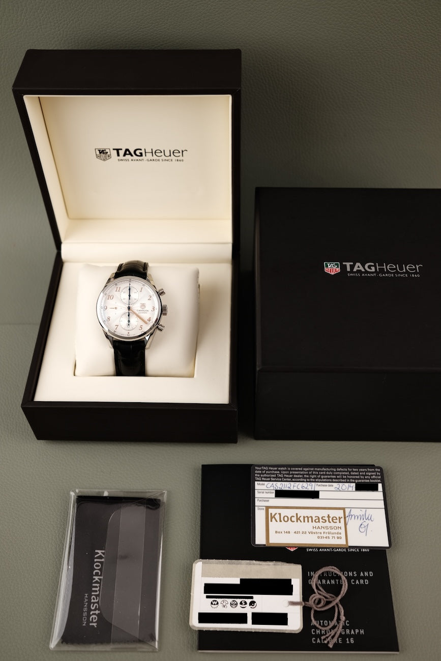 Tag Heuer Carrera Calibre 16 CAS2112FC6291 Box + og. Papiere Heritage