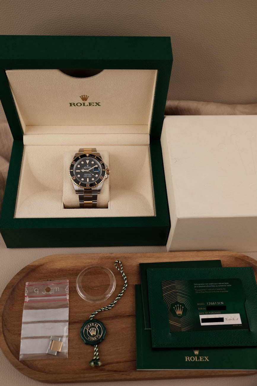 Rolex Submariner Date 126613LN Box + og. Papiere S/G 18k, Black Dial