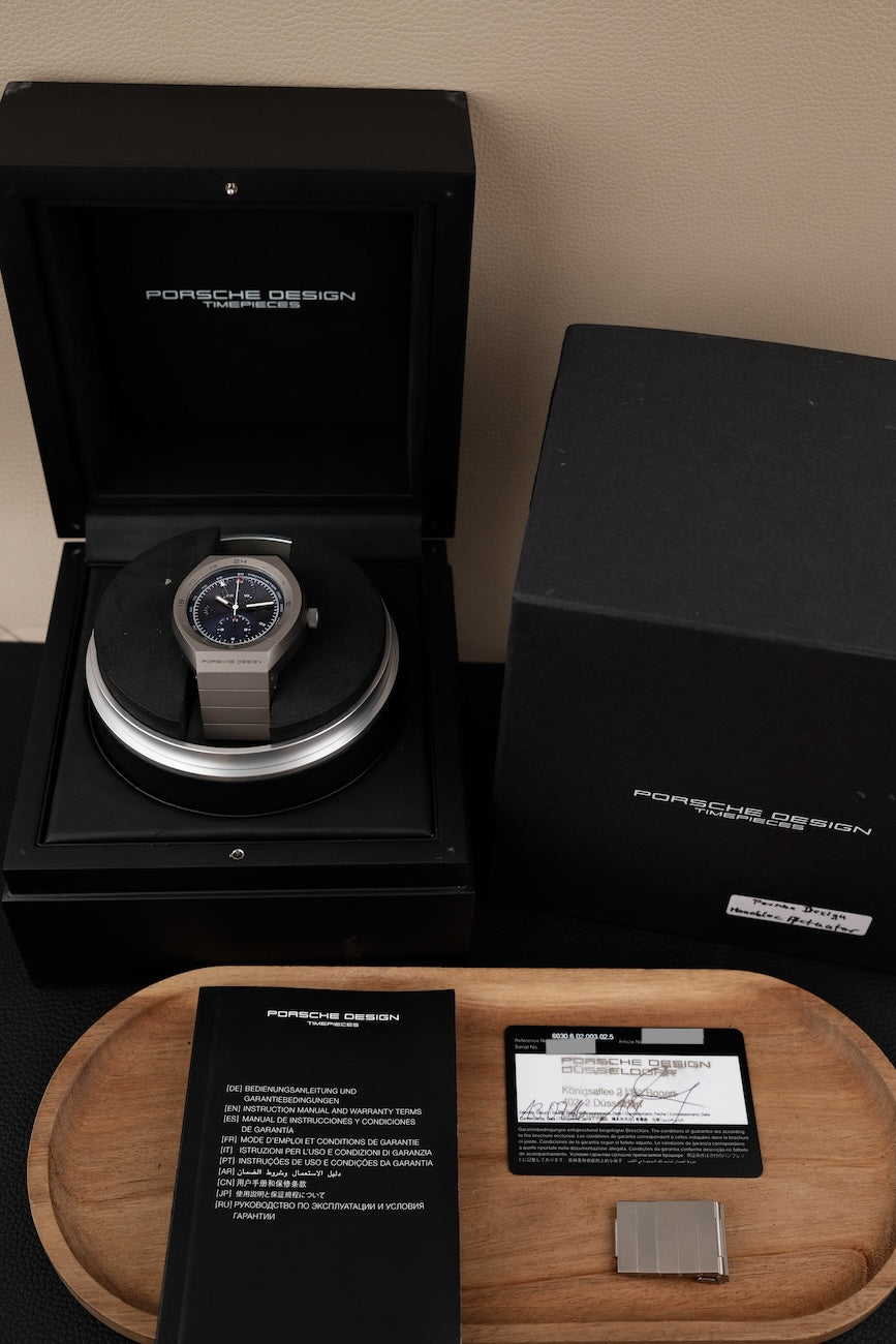 Porsche Design Monobloc Actuator GMT 6030602003 Box + og. Papiere German Delivered, First Buyer's Invoice