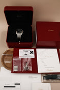 Load image into Gallery viewer, Cartier Santos de Cartier WSSA0030 Box + og. Papiere Blue Dial, LC DE, First Buyer's Invoice
