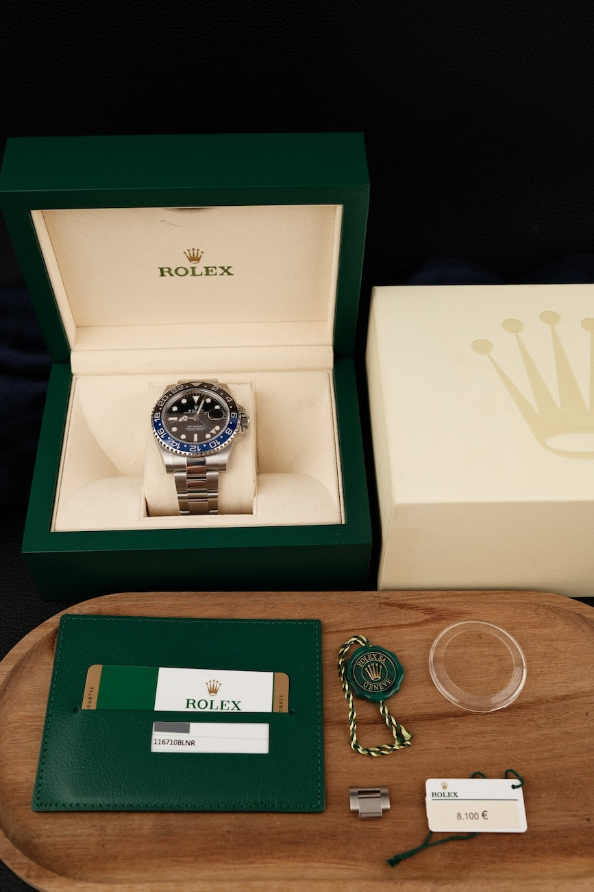 Rolex GMT-Master II "Batman" 116710BLNR Box + og. Papiere LC 100 German Delivered