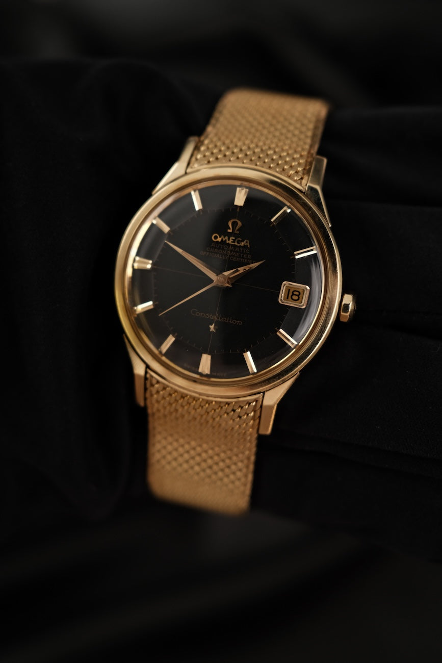 Omega Constellation 168005 Rare Black Pie Pan Dial