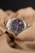 Cargar la imagen en la vista de la galería, Rolex Datejust 36 126234 Box + og. Papiere Aubergine Purple Diamond Dial Serviced
