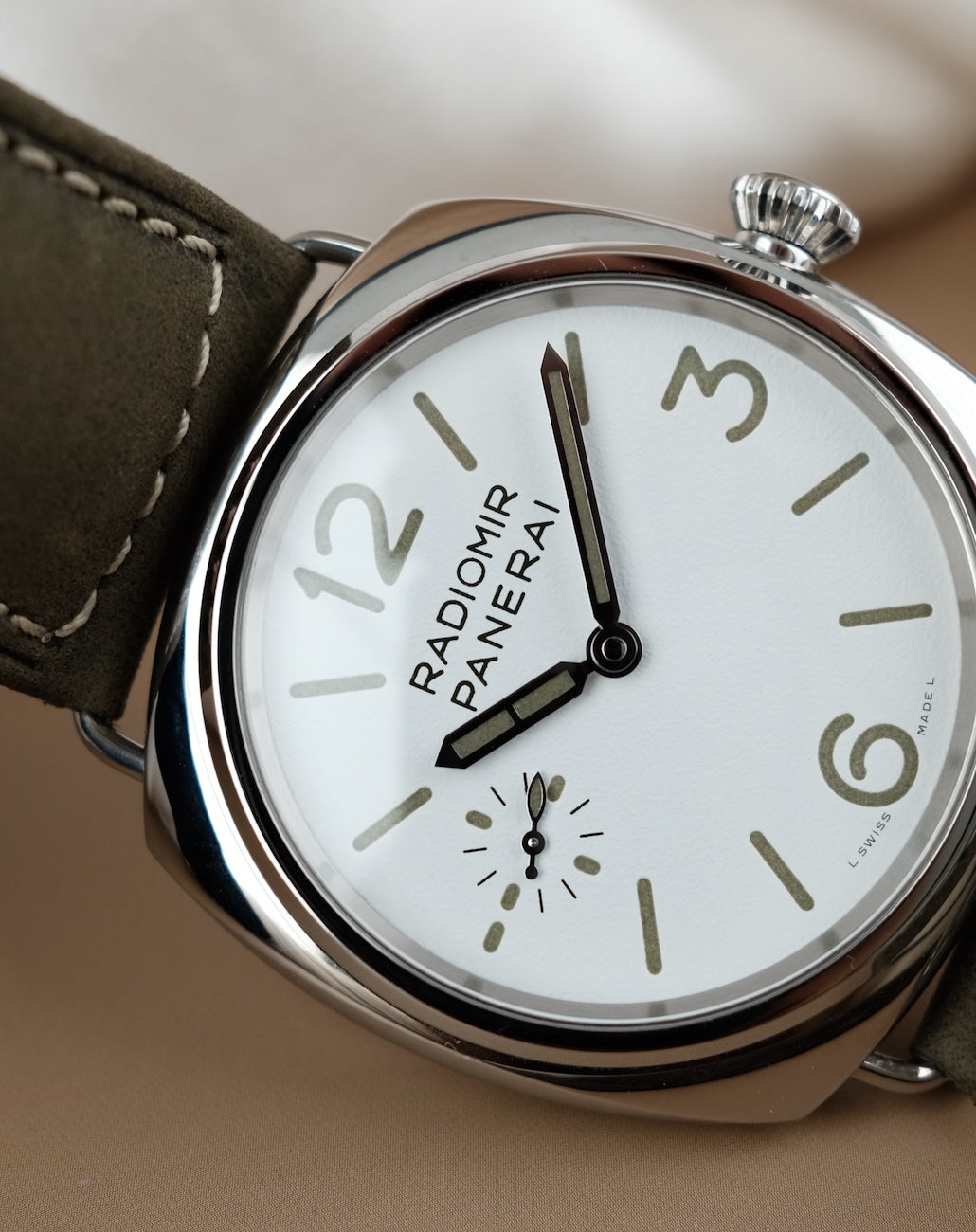 Panerai Radiomir PAM01384 Box + og. Papiere White Dial, German Delivered, First Buyer's Invoice